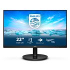 Asztali monitor, Philips VA monitor 21.5" 221V8LD, 1920x1080, 16:9, 250cd/m2, 4ms, VGA/DVI/HDMI
