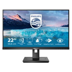   Asztali monitor, Philips IPS monitor 21.5 222S1AE, 1920x1080, 16:9 250cd/m2, 4ms, VGA/DVI-D/DisplayPort/HDMI, hangszóró