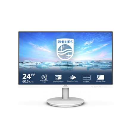 Asztali monitor, Philips IPS monitor 23.8 241V8AW, 1920x1080, 16:9, 250cd/m2, 4ms, HDMI/VGA, hangszóró