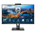 Asztali monitor, Philips IPS monitor 23.8 242B1H, 1920x1080, 16:9, 250cd/m2, 4ms, VGA/DVI-D/DP/HDMI/4xUSB, hangszóró&webWebkamera