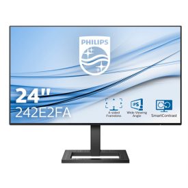   Asztali monitor, Philips IPS monitor 23.8" 242E2FA, 1920x1080, 16:9, 300 cd/m2, 1ms, VGA/DisplayPort/HDMI, hangszóró