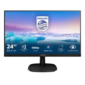   Asztali monitor, Philips IPS monitor 23,8 243V7QJABF, 1920x1080, 16:9, 250cd/m2, 4ms, VGA/HDMI/Displayport, hangszóró