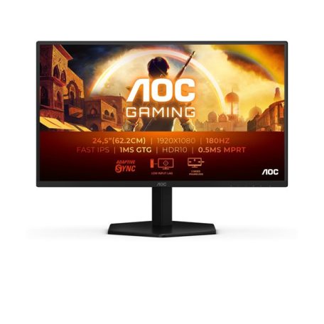 Asztali monitor, AOC Gaming 180Hz IPS monitor 24,5" 25G42E, 1920x1080, 16:9, 300cd/m2, 1ms, HDMI/DisplayPort