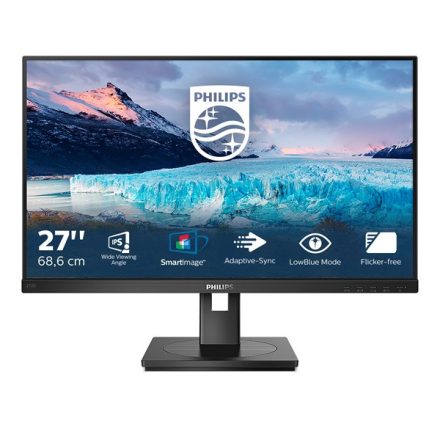Asztali monitor, Philips IPS monitor 27 272S1AE, 1920x1080, 16:9, 250cd/m2, 4ms, VGA/DVI/DisplayPort/HDMI, Pivot, hangszóró