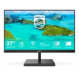   Asztali monitor, Philips IPS monitor 27" 275E1S, 2560x1440, 16:9, 250cd/m2, 4ms, VGA/HDMI/Displayport