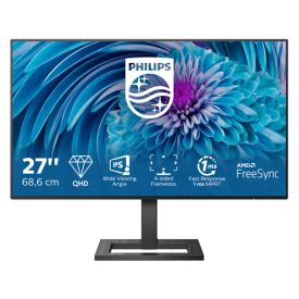   Asztali monitor, Philips IPS monitor 27 275E2FAE, 2560x1440, 16:9, 350cd/m2, 1ms, DisplayPort/2xHDMI, hangszóró