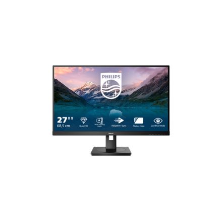 Asztali monitor, Philips VA monitor 27 275S9JML, 2560x1440, 16:9, 300cd/m2, 4ms, HDMI/DisplayPort/3xUSB, Pivot, hangszóró