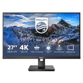   Asztali monitor, Philips IPS monitor 27 279P1, 3840x2160, 16:9, 350cd/m2, 4ms, USB-C(+dokkoló)/4xUSB/LAN/DP/2xHDMI, hangszóró