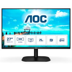   Asztali monitor, AOC VA monitor 27" 27B2QAM, 1920x1080, 16:9, 250cd/m2, 4ms, HDMI/DisplayPort/VGA, hangszóró