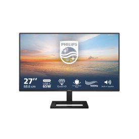   Asztali monitor, Philips IPS monitor 27 27E1N1600AE, 2560x1440, 16:9, 350cd/m2, 4ms, HDMI/2xUSB/USB-C, hangszóró, 100Hz, áll. mag.