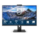 Asztali monitor, Philips IPS monitor 31.5 326P1H, 2560x1440, 16:9, 350cd/m2, 4ms, 2xHDMI/DP/USB-C/4xUSB/LAN, Pivot, hangszóró&webWebkamera