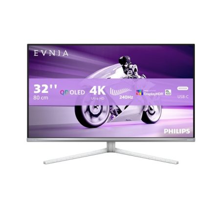 Asztali monitor, PHILIPS EVNIA 240Hz OLED 31,5 32M2N8900/00, 3840x2160, 16:9, 0,03ms, 1.000 cd/m2, HDMIx2/DP/USBx2/USB-C (65W)