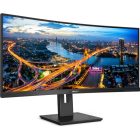Asztali monitor, Philips Ívelt VA monitor 34 345B1C, 3440x1440, 21:9, 300 cd/m2, 5ms, HDMI/DisplayPort/USB-C/4xUSB, LAN, hangszóró