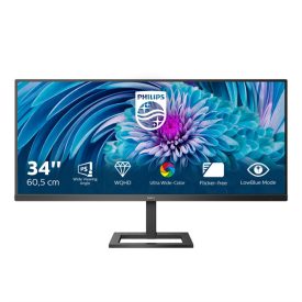   Asztali monitor, Philips IPS monitor 34" 345E2AE, 3440x1440, 21:9, 300cd/m2, 4ms, HDMIx2/DIsplayPort, hangszóró
