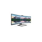 Asztali monitor, Philips Ívelt monitor 49 499P9H, 5120x1440, 32:9, 450cd/m2, 5ms, USB-C(+dokkoló)/3xUS/LAN/DP/2xHDMI, hangszóró/webkam