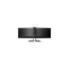 Asztali monitor, Philips Ívelt monitor 49 499P9H, 5120x1440, 32:9, 450cd/m2, 5ms, USB-C(+dokkoló)/3xUS/LAN/DP/2xHDMI, hangszóró/webkam