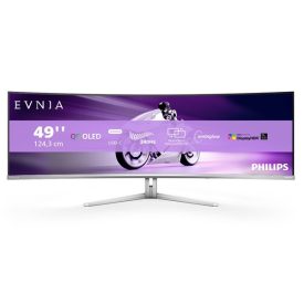   Asztali monitor, Philips EVNIA ívelt OLED monitor 49, 49M2C8900/00 5120x1440, 32:9, 0,03ms, 1.000 cd/m2, HDMIx2/DP/USBx4/USB-C (90W)