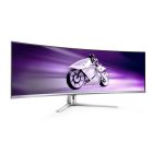 Asztali monitor, Philips Ívelt Gaming OLED monitor 49, 49M2C8900L/0 5120x1440, 32:9, 0,03ms, 2xHDMI/DP/4xUSB/USB-C, hangszóró, Ambiglow