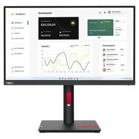   Asztali monitor, Lenovo 23 IPS T23I-30 - 63B2MAT6EU - Raven Black