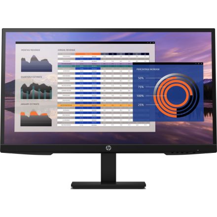 Asztali monitor, HP P27h 27&quot G4 FHD Csillogásmentes,	FHD (1920 x 1080, 60 Hz-en) Hangszóró kimeneti teljesítménye 2 x 2 WDisplayPortT és HDMI1 VGA