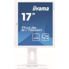 Asztali monitor, Iiyama Prolite monitor, 17", 1280x1024, 5:4, 250cd, 5ms, DVI/VGA, Hangszóró, Fehér, pivot,állítható mag., dönthető