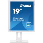 Asztali monitor, Iiyama Prolite monitor, TN, 19", 1280x1024, 5:4, 250cd, 5ms, VGA/DVI, Fehér, pivot, állítható mag., dönthető