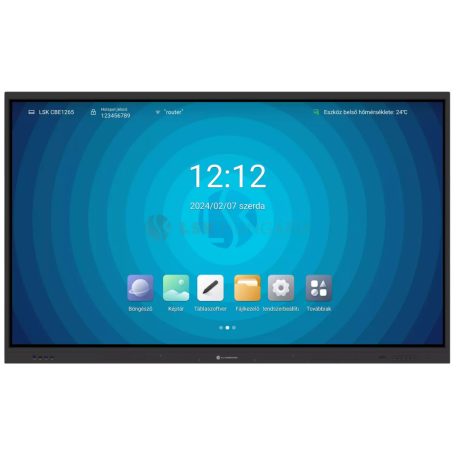 Interaktív kijelző, LSK ClassBoard E1275, 4K (3840 x 2160) felbontás, 75" / 190 cm képátló