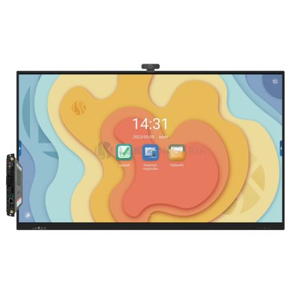 Interaktív kijelző, LSK ClassBoard W5075CPC+ beépített mini számítógéppel és full HD USB webkamerával, 4K (3840 x 2160) felbontás, 75" / 190 cm képátló