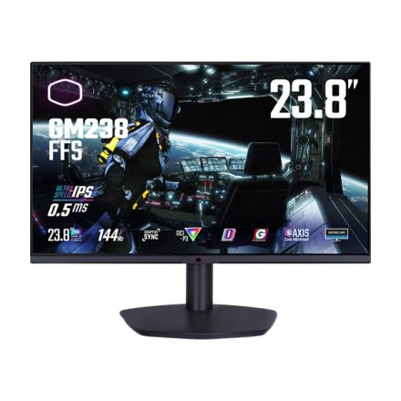 Asztali monitor, CoolerMaster monitor Gaming 23,8" GM238-FFS, 144Hz, FHD 1920x1080, Adaptive Sync,  2xHDMI2.0/2xDisplayport1.4