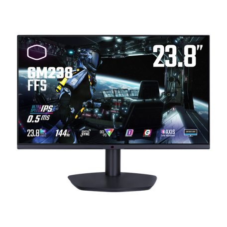 Asztali monitor, CoolerMaster monitor Gaming 23,8" GM238-FFS, 144Hz, FHD 1920x1080, Adaptive Sync,  2xHDMI2.0/2xDisplayport1.4