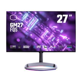   Asztali monitor, CoolerMaster monitor Gaming 27" GM27-FQS ARGB, 165Hz, 2K WQHD 2560x1440, HDR10, 2xHDMI2.0, ARGB állvány
