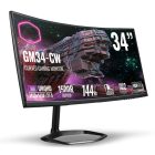 Asztali monitor, CoolerMaster Ívelt VA monitor Quantum Dot, 34" GM34-CW, 144Hz, UWQHD 3440x1440, FreeSync2, 2xHDMI2.0/1xDisplayport1.2