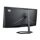 Asztali monitor, CoolerMaster Ívelt VA monitor Quantum Dot, 34" GM34-CW, 144Hz, UWQHD 3440x1440, FreeSync2, 2xHDMI2.0/1xDisplayport1.2