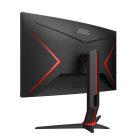 Asztali monitor, AOC Ívelt Gaming 165Hz VA monitor 27" CQ27G2S/BK, 2560x1440, 16:9, 250cd/m2, 1ms, 2xHDMI/DisplayPort
