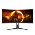 Asztali monitor, AOC Ívelt Gaming 144Hz VA monitor 34" CU34G2X/BK, 3440x1440, 21:9, 300cd/m2, 1ms, 2xHDMI/2xDisplayPort/4xUSB