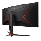 Asztali monitor, AOC Ívelt Gaming 144Hz VA monitor 34" CU34G2X/BK, 3440x1440, 21:9, 300cd/m2, 1ms, 2xHDMI/2xDisplayPort/4xUSB