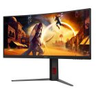 Asztali monitor, AOC Ívelt Gaming 240Hz monitor 34" CU34G4Z, 3440x1440, 21:9, 450cd/m2, 0,5ms, HDMIx2/DisplayPort/USBx2