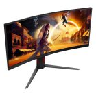 Asztali monitor, AOC Ívelt Gaming 180Hz Fast VA monitor 34" CU34G4, 3440x1440, 21:9, 300 cd/m2, 0.5 ms, HDMIx2/DisplayPort