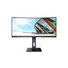 Asztali monitor, AOC Ívelt VA monitor 34" CU34P2A, 3440x1440, 21:9, 300cd/m2, 1ms, 100Hz, 2xHDMI/DisplayPort/4xUSB, hangszóró