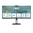 Asztali monitor, AOC ívelt monitor 34" CU34V5C/BK 3440x1440, 21:9, 300cd/m2, 4ms, HDMI/DisplayPort/USBx4/USB-C, hangszóró