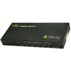 Techly HDMI switch, 5 in 1 out, 4K Ultra HD, IR