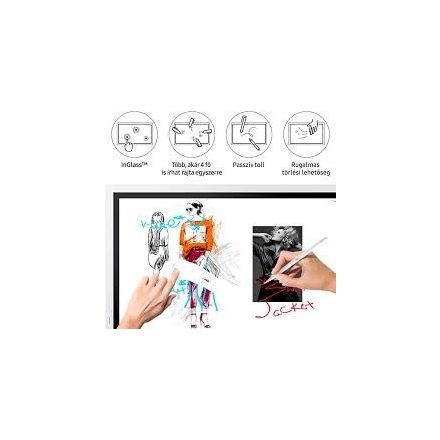 Interaktív kijelző, Samsung Flip2 WM65R-W, 4K (3840 x 2160) felbontás, 65" / 165 cm képátló