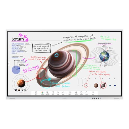 Interaktív kijelző, Samsung WM75B Flip Pro Interactive Display (75&quot), Fehér