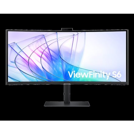 Asztali monitor, Samsung 34 LS34C652VAUXEN ViewFinity S6 S65VC UWQHD VA 21:9 5ms ívelt ultrawide monitor