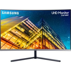   Asztali monitor, Samsung 32 LU32R590CWPXEN 4K UHD VA 16:9 1ms ívelt gamer monitor"