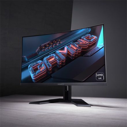 Asztali monitor, Gigabyte Ívelt VA LED monitor 31.5" M32UC 3840x2160 2xHDMI/Displayport/5xUSB