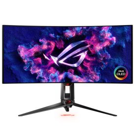   Asztali monitor, Asus 34 ROG Swift PG34WCDM USB-C FreeSync Premium Pro, G-Sync - 800R - OLED