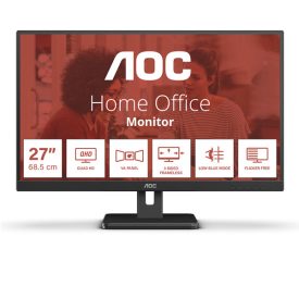   Asztali monitor, AOC VA monitor 27" Q27E3UAM, 2560x1440, 16:9, 350cd/m2, 4ms, HDMI/DisplayPort/2xUSB, hangszóró
