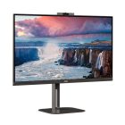 Asztali monitor, AOC IPS monitor 27" Q27V5CW/BK, 2560x1440, 16:9, 300 cd/m2, 1 ms, HDMI/DisplayPort/USBx4/USB-C, webkamera