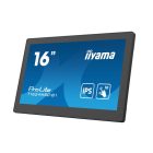 Asztali monitor, Iiyama 24/7 touch monitor, 15,6, 1920x1080, 16:9, 385cd, 28ms, 800:1,/HDMI, T1624MSC